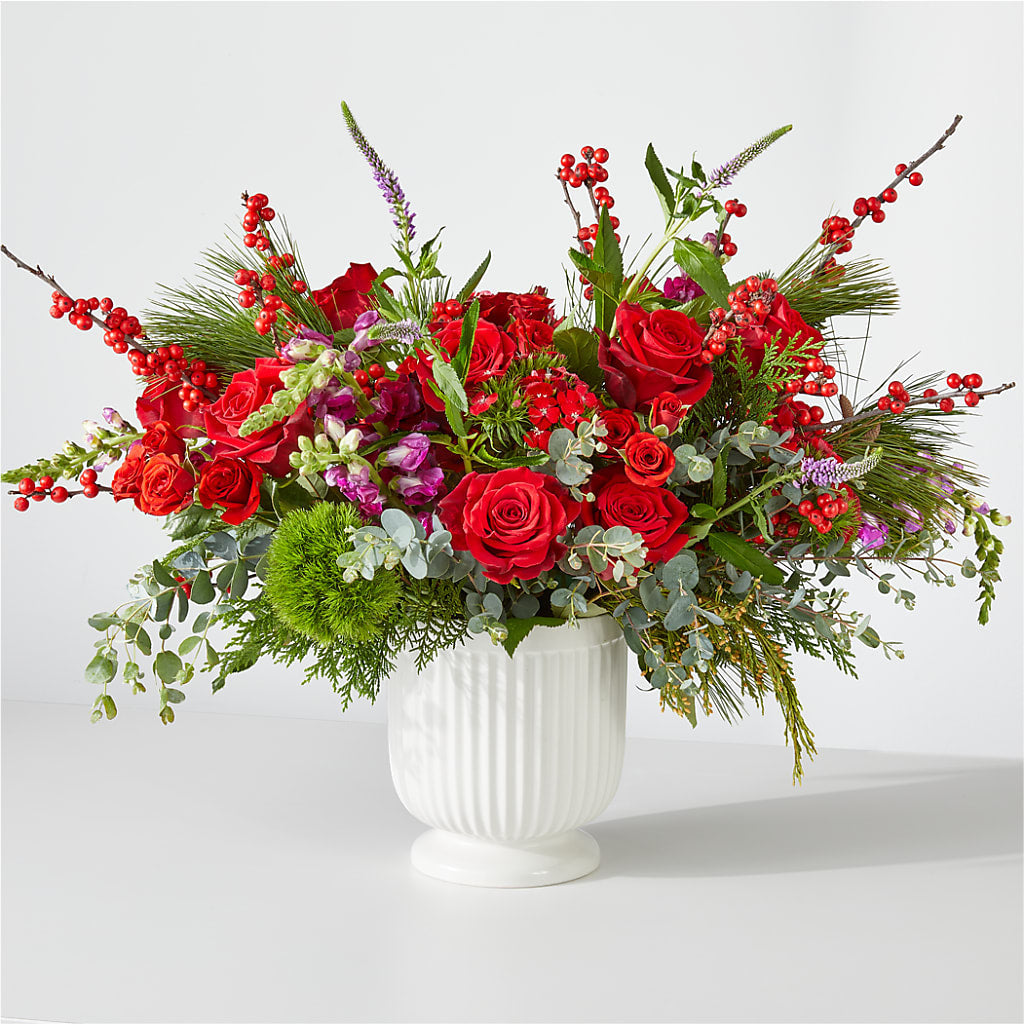 Big Red Bow Bouquet – East City Flower Shop, Peterborough ON