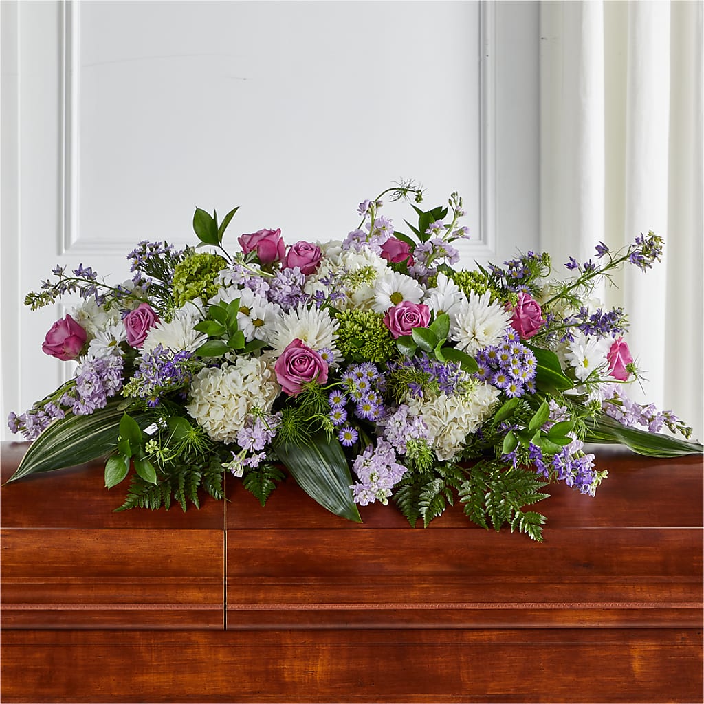Meadows of Serenity Casket Spray – East City Flower Shop, Peterborough ON