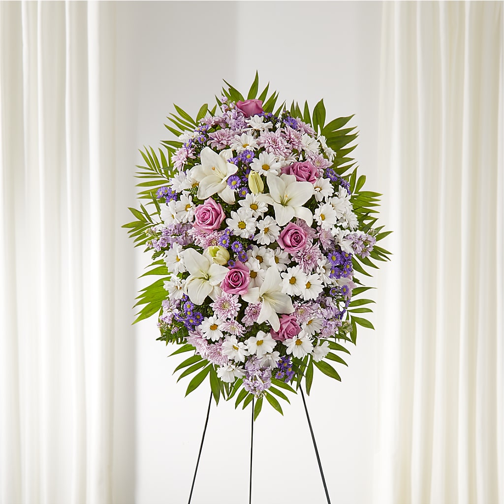 Surrounded by Love Standing Spray – East City Flower Shop, Peterborough ON