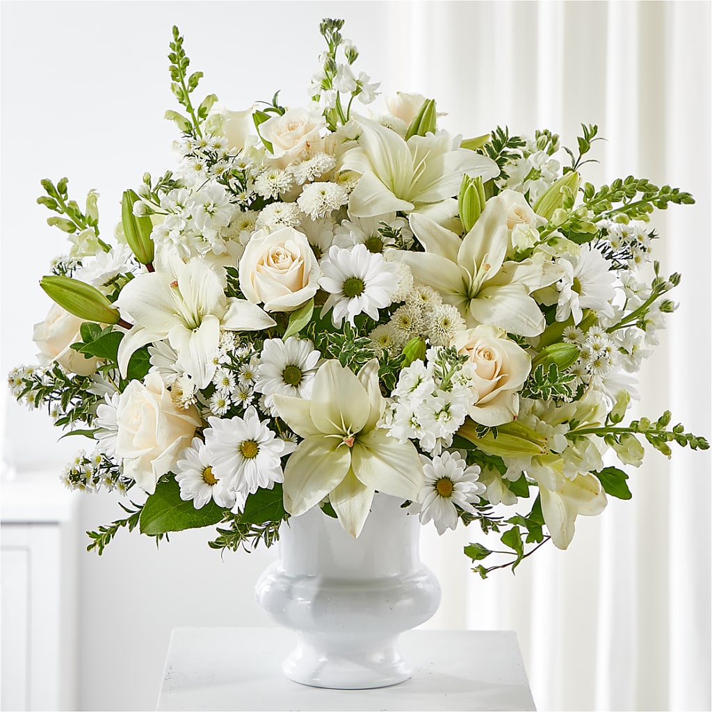Uplifting Urn Arrangement – East City Flower Shop, Peterborough ON