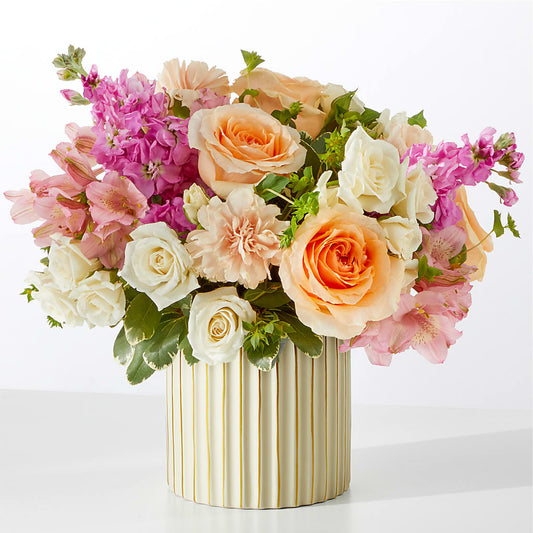 Paradise Bouquet with Ivory Vase –  East City Flower Shop, Peterborough ON