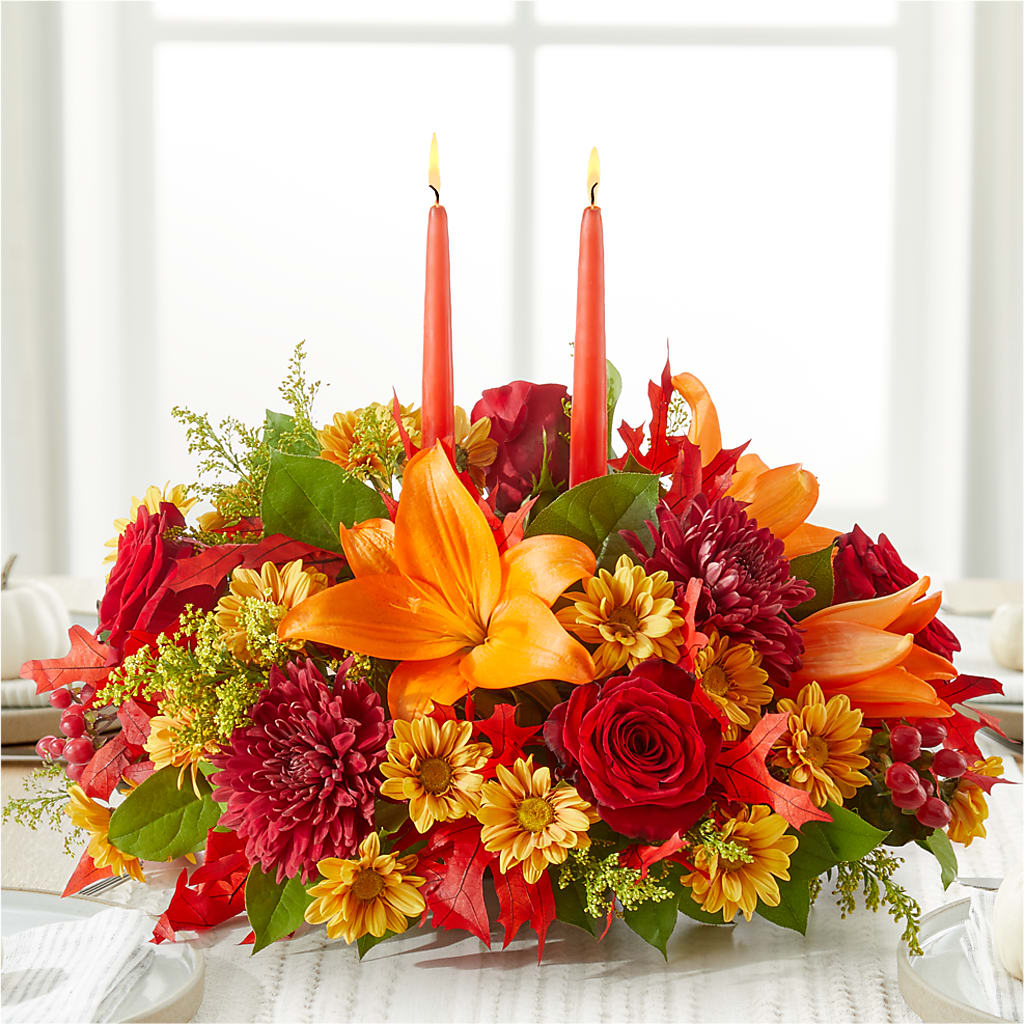Autumn's Embrace Centerpiece –  East City Flower Shop, Peterborough ON