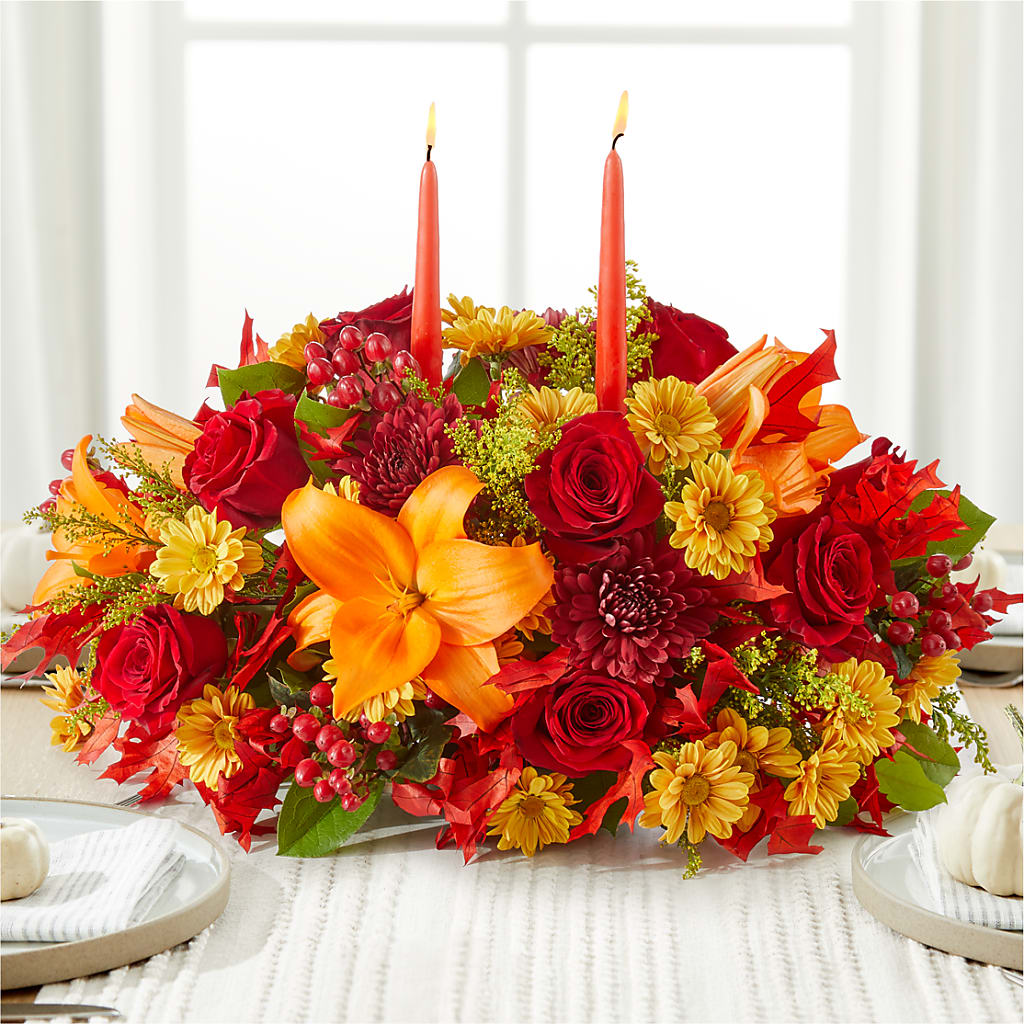 Autumn's Embrace Centerpiece –  East City Flower Shop, Peterborough ON