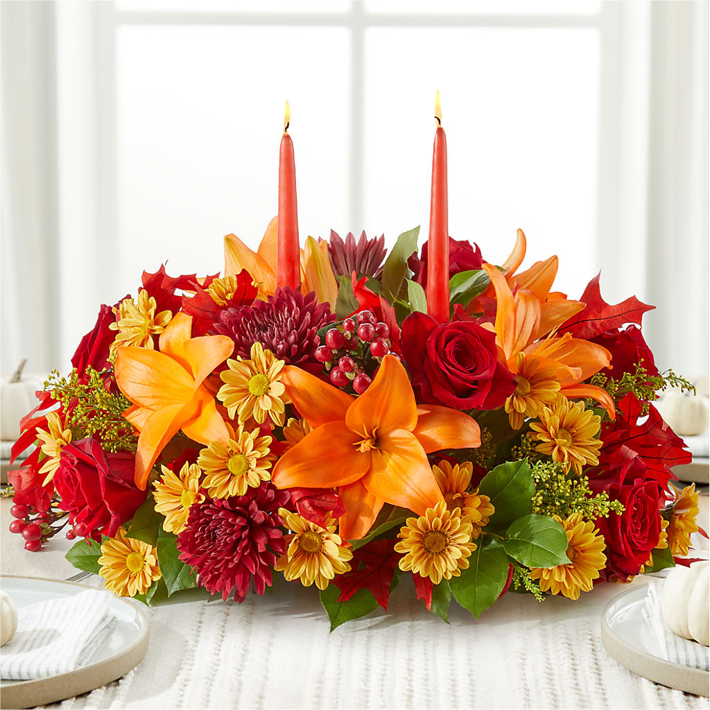 Autumn's Embrace Centerpiece –  East City Flower Shop, Peterborough ON