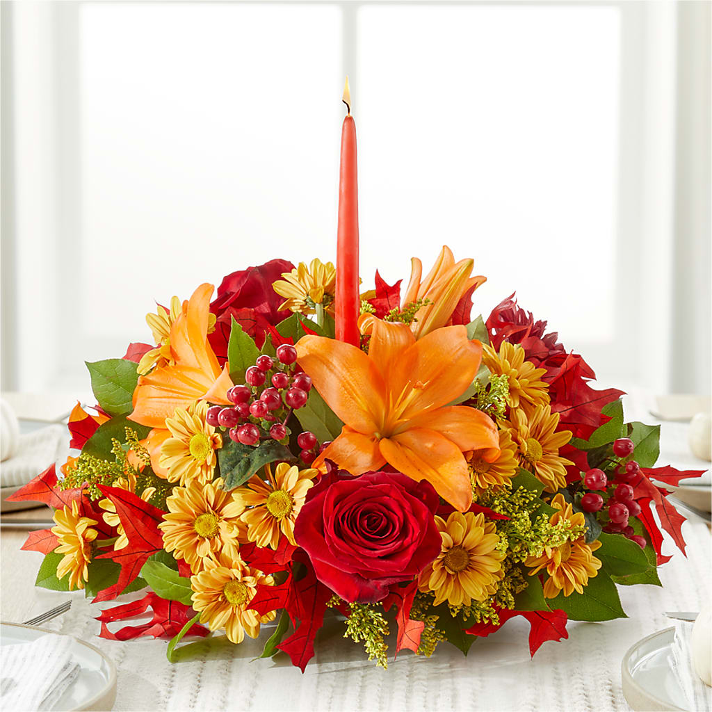 Autumn's Embrace Centerpiece –  East City Flower Shop, Peterborough ON